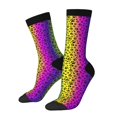 thumbnail image 1 of Cauagu Animal Paw Rainbow Print Crew Socks for Women and Men,Adult Athletic Running Socks 1-Pair Sports Socks Work Gear Socks with Moisture Wicking, 1 of 6