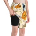 thumbnail image 1 of Cauagu Animals Print Swim Trunks for Men,Youth Boys Swim Shorts Compression Liner Beach Shorts Boys' Swimming Shorts 7-20 Years Bathing Suit-X-Large, 1 of 7