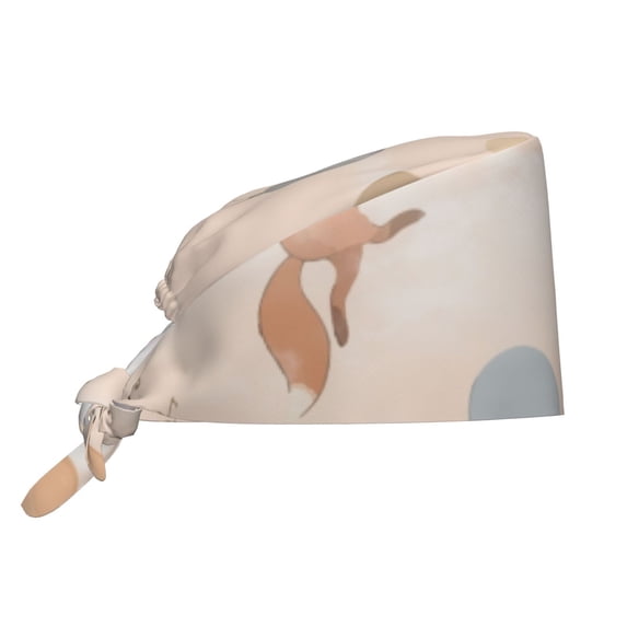 Cauagu Animals Riding Across The Sky1 Pattern 1 Pcs Working Caps,Adjustable Working Hats Elastic Scrub Hats Nurse Scrub Cap Nurse Hats Elastic Tie Back Hats Unisex,One Size
