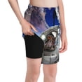 thumbnail image 1 of Cauagu Astronaut in Outer Space Print Swim Trunks for Men,Youth Boys Swim Shorts Compression Liner Beach Shorts Boys' Swimming Shorts 7-20 Years Bathing Suit-Medium, 1 of 7