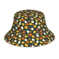 thumbnail image 1 of Cauagu Autumn Pumpkin Maple Leaf Plants for Unisex Bucket Hat,Outdoor Summer Beach Fishing Sun Hat Hot Summer Reflective Bucket Hat Fun Outdoor Vacation Hat for Men and Women, 1 of 6