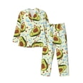 thumbnail image 1 of Cauagu Avocado Doing Sport Print Men's Long-Sleeve Pajama Set,Soft Button-Front 2Pjs for Men Long Sleeve Men’s Sleepwear-Large, 1 of 7