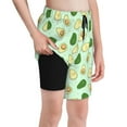 thumbnail image 1 of Cauagu Avocado Print Swim Trunks for Men,Youth Boys Swim Shorts Compression Liner Beach Shorts Boys' Swimming Shorts 7-20 Years Bathing Suit-Large, 1 of 7