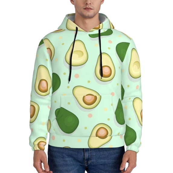 Cauagu Avocado for Men's Pullover Hooded Sweatshirt Athletic Casual Hoodie Aautumn Hoodie Sweatshirt for Men Pullover Casual Hooded Sweatshirt-Small