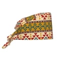 thumbnail image 1 of Cauagu Aztec Pattern 1 Pcs Working Caps,Adjustable Working Hats Elastic Scrub Hats Nurse Scrub Cap Nurse Hats Elastic Tie Back Hats Unisex,One Size, 1 of 7