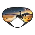 Cauagu Azure Sky Western Desert Cowboy Print Sleep Eye Mask, Blindfold
