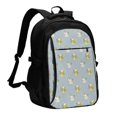 thumbnail image 1 of Cauagu Baby Elephant Giraffe Print Travel Laptop with USB Charging Port,Extra Large Backpack College Backpack Business Work Bag Casual Daypack Perfert for Men Women, 1 of 7