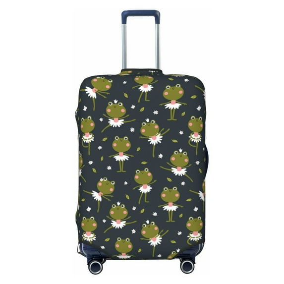 Cauagu Ballerina Frogs Print Travel Luggage Cover,Travel Dust-proof Suitcase Cover Softside Suitcase Protector for 18-32inch,Not Included Suitcase
