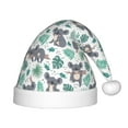 thumbnail image 1 of Cauagu Bears and Tropical Leaves Pattern Christmas Hat for Kids,Xmas Holiday Hat Santa Hat for Boys & Girls Festive Headwear Accessories for Christmas/New Year/Holiday, 1 of 6