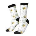 thumbnail image 1 of Cauagu Bee Print Crew Socks for Women and Men,Adult Athletic Running Socks 1-Pair Sports Socks Work Gear Socks with Moisture Wicking, 1 of 6