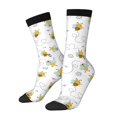 thumbnail image 1 of Cauagu Bee Print Crew Socks for Women and Men,Adult Athletic Running Socks 1-Pair Sports Socks Work Gear Socks with Moisture Wicking, 1 of 6