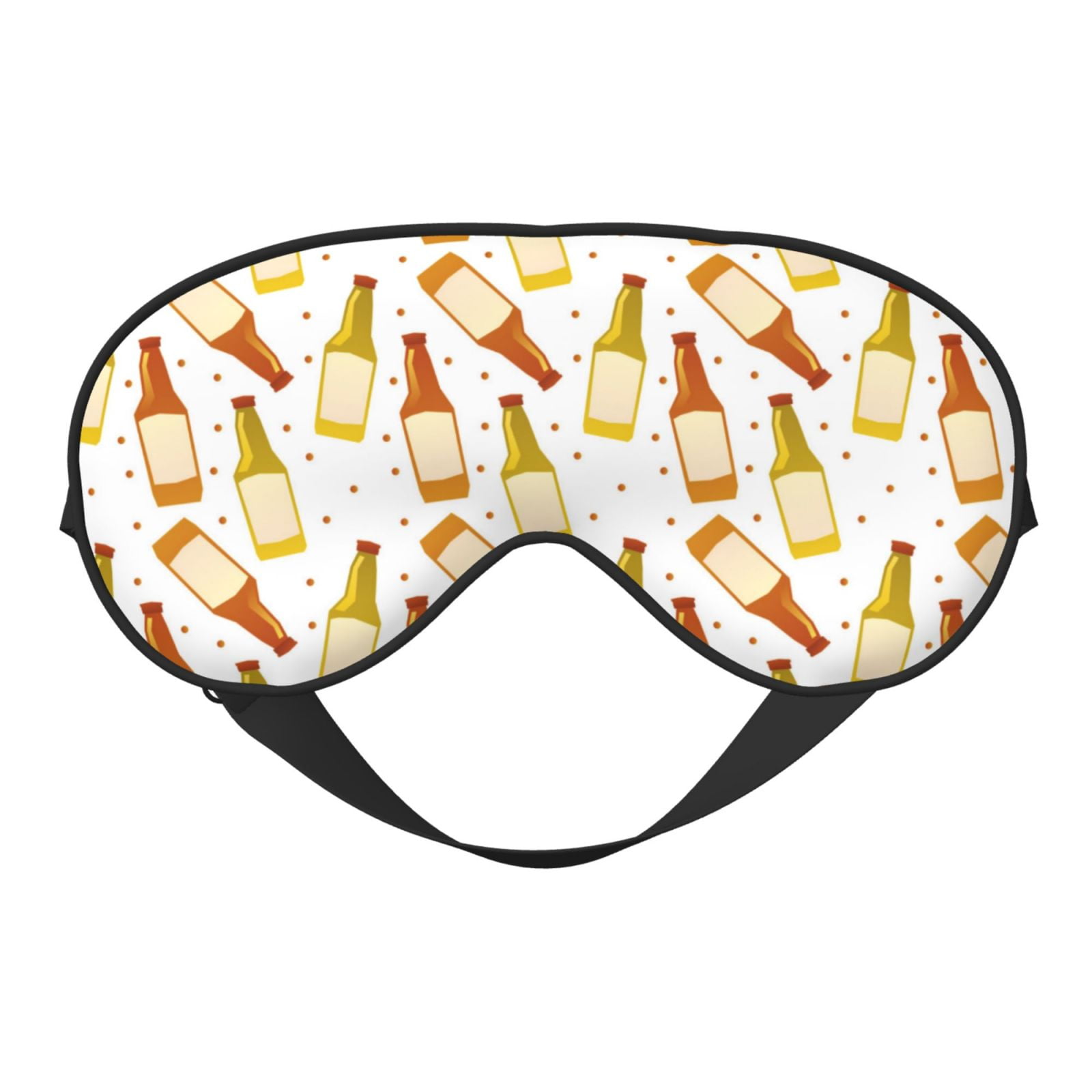 Cauagu Beer Bottles Print Sleep Eye Mask, Blindfold Eye Sleep Shade