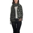 thumbnail image 1 of Cauagu Black And White Dotted Print Women Wrap Shawl tassels Scarves Retro Scarf 77.6"X28.3", 1 of 8
