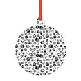 thumbnail image 1 of Cauagu Black Footprints Pattern Acrylic Christmas Pendant,1-Pack Christmas Ornaments Xmas Tree Decor Christmas Décor with Ribbon Cute Tree Hanging for Party Favors-Round Shape, 1 of 7