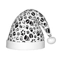 thumbnail image 1 of Cauagu Black Footprints Pattern Christmas Hat for Kids,Xmas Holiday Hat Santa Hat for Boys & Girls Festive Headwear Accessories for Christmas/New Year/Holiday, 1 of 6