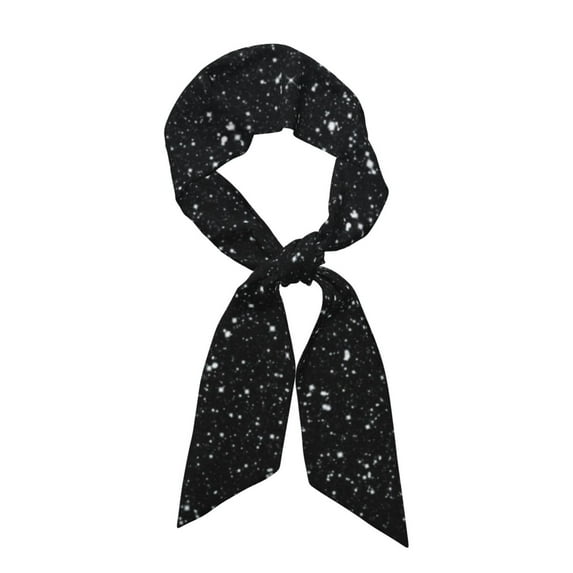 Cauagu Black Glitter Pattern Scarf for Women,Neck Scarf Women's Wrap Scarf Head Shawl Long Scarf Accessory Scarf Fall Gift