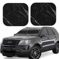 thumbnail image 1 of Cauagu Black Marble Texture Abstract Cauagu {designName} Print Foldable Car Windshield Sun Shade | Front Windshield Shade for Sun | Fits Small Sedans, Mini SUVs, Hatchbacks-Large, 1 of 6
