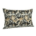 Cauagu Black Palm Leaves Print Pillow Covers with Envelope Closure,1PC