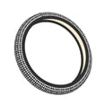 thumbnail image 1 of Cauagu Black Tartan Plaid Print Car Steering Wheel Cover - Universal Car Accessory for Diverse Cars for Steering Wheel with a Diameter of 14.5"-15", 1 of 7