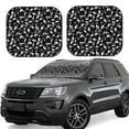 thumbnail image 1 of Cauagu Black White Leaves Cauagu {designName} Print Foldable Car Windshield Sun Shade | Front Windshield Shade for Sun | Fits Small Sedans, Mini SUVs, Hatchbacks-Medium, 1 of 1