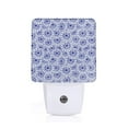Cauagu Blue And White Flowers Print LED Nightlight,0.5W Night Lights