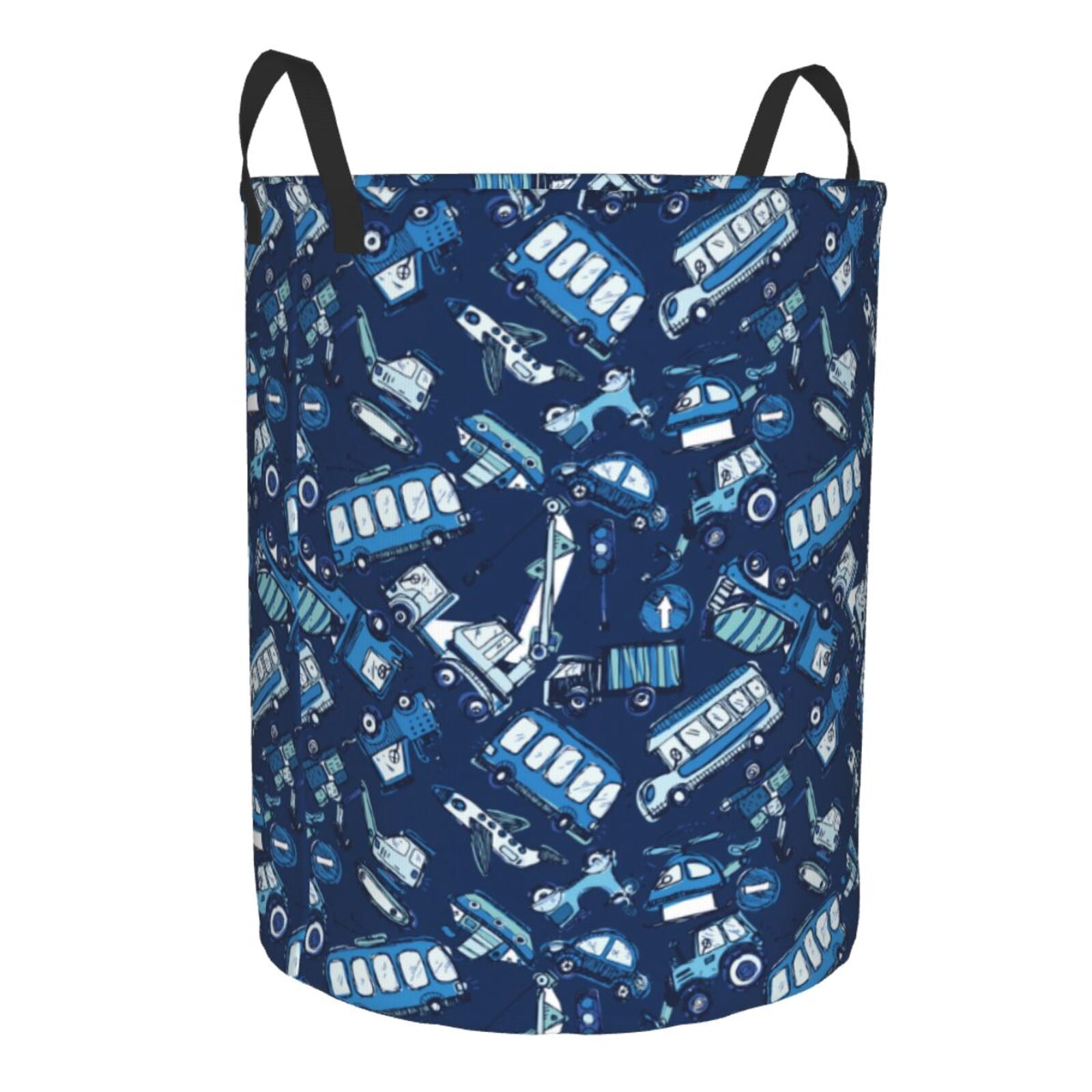 Cauagu Blue Bus for Laundry Basket,Collapsible Organizer Basket for ...
