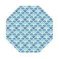 Cauagu Blue Fish Scale Texture for Round Coaster,Drink Coasters Set of
