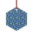 thumbnail image 1 of Cauagu Blue Flowers Pattern Acrylic Christmas Pendant,1-Pack Christmas Ornaments Xmas Tree Decor Christmas Décor with Ribbon Cute Tree Hanging for Party Favors-Hexagon, 1 of 7