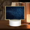 thumbnail image 1 of Cauagu Blue Glitter Retro for Rectangle Acrylic Night Light - Acrylic Modern Bedside Light with LED Light Lamp Base - Decorative Night Lamp for Restaurant Bar Cafe Shop, 1 of 9