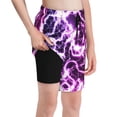 thumbnail image 1 of Cauagu Blue Lightning Print Swim Trunks for Men,Youth Boys Swim Shorts Compression Liner Beach Shorts Boys' Swimming Shorts 7-20 Years Bathing Suit-X-Large, 1 of 7