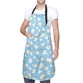 thumbnail image 1 of Cauagu Blue Popcorn Aprons with Pockets,Waterproof Apron for Women,Kitchen Cooking Apron Adjustable Bib Aprons Chef Apron for Cooking,Drawing,Crafting, 1 of 8