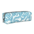 thumbnail image 1 of Cauagu Blue Snake Print Leather Pencil Pen Case - Stationery Bag Portable Stationery Bag Big Capacity Pencil Pouch Cosmetic Organizer Bag for Men & Women, 1 of 7