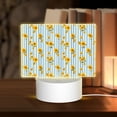 thumbnail image 1 of Cauagu Blue White Striped Sunflower for Rectangle Acrylic Night Light - Acrylic Modern Bedside Light with LED Light Lamp Base - Decorative Night Lamp for Restaurant Bar Cafe Shop, 1 of 9