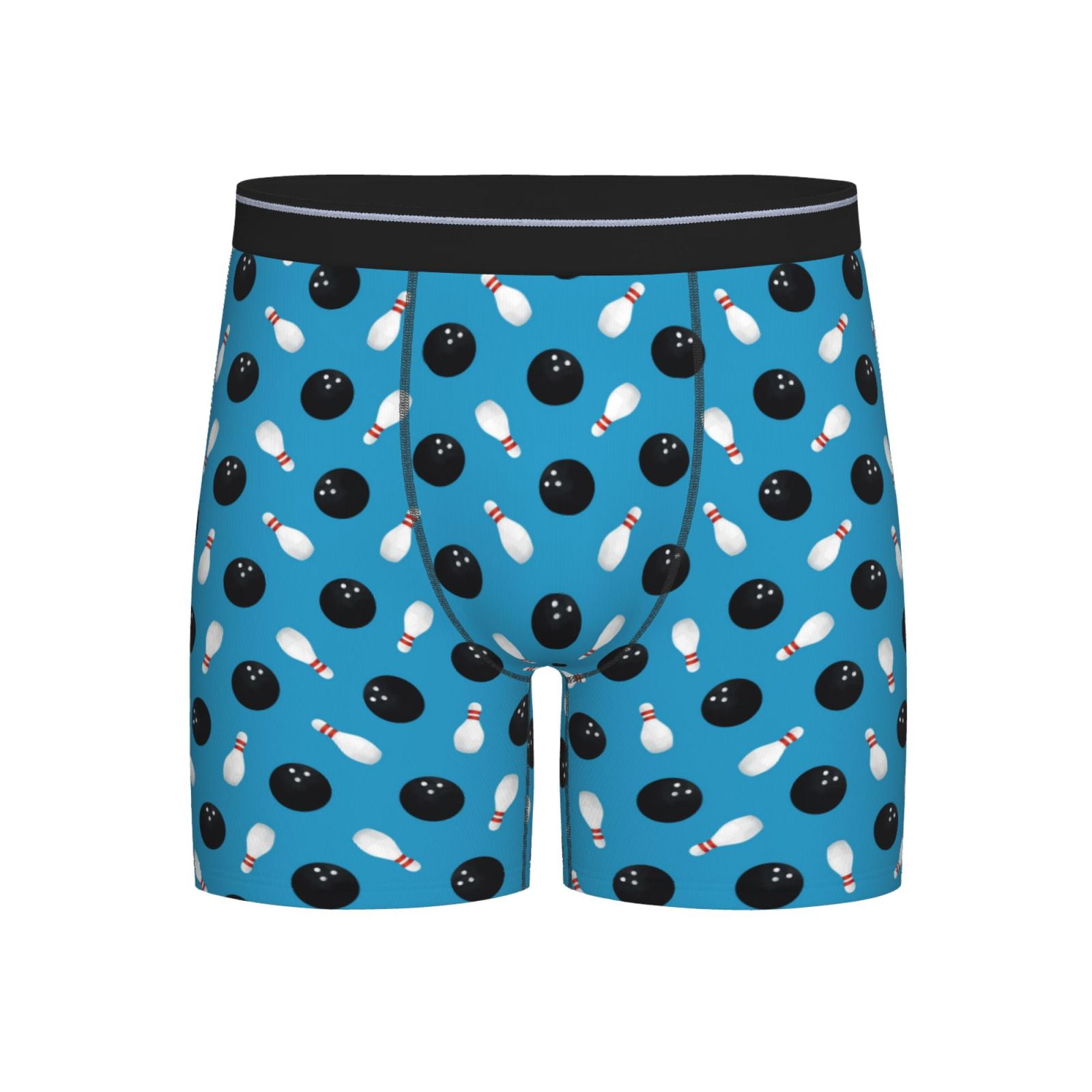 Cauagu Bowling Balls Print Men's Boxer Briefs, Funny & Cute Underwear