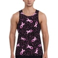 thumbnail image 1 of Cauagu Breast Cancer Awareness3 Print Men's Sleeveless Muscle Shirts,Tank Tops Quick Dry Workout Tank Top Gym Muscle Tee Fitness Bodybuilding T Shirt for Men-XX-Large, 1 of 7