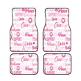 thumbnail image 1 of Cauagu Breast Cancer Ribbons Awareness (2) Pattern Car Floor Mat Set of 4,Car Carpet Mats Car Mats with Anti-Slip Backing & Driver Heel Pad Universal Fit for Cars/Trucks/SUV/Vans, 1 of 6