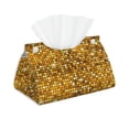 thumbnail image 1 of Cauagu Bright Shiny Golden for Large Tissue Box Cover Rectangular–Plus Size Rectangle Tissue Box Holder Long Tissue Holder for Bathroom/Car/Office Decor 7.9X4.9X4.9'', 1 of 7