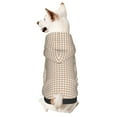 thumbnail image 1 of Cauagu Brown Gingham Pattern Winter Pet Hoodie Sweatshirts- Dog Hoodie Sweater with Leash Hole - Cute Dog Hoodie - Pet Clothes Puppy Cat Custume -Small, 1 of 8