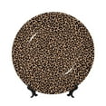 thumbnail image 1 of Cauagu Brown Leopard Print Bone China Decorative Plate, Wall Mount Plate Holiday Decor Decorative Ceramic Plates with Stand Elegant Household Plates Decorative-10in, 1 of 6