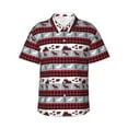 thumbnail image 1 of Cauagu Buffalo Plaid Forest Print Hawaiian Shirt for Men,Casual Short Sleeve Button Down Shirts Summer Beach Men's Regular-Fit Short-Sleeve Print Shirt -Large, 1 of 6