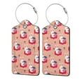 Cauagu Bunny And Strawberry Print Luggage Tags,Leather Luggage Tags for