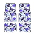thumbnail image 1 of Cauagu Butterflies Pattern Car Floor Mat Set of 4,Car Carpet Mats Car Mats with Anti-Slip Backing & Driver Heel Pad Universal Fit for Cars/Trucks/SUV/Vans, 1 of 6