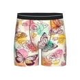thumbnail image 1 of Cauagu Butterflies and Roses Print Men's Boxer Briefs, Funny & Cute Underwear Elastic Waistband Briefs Ideal Gift for Men,1-Pack, 1 of 7