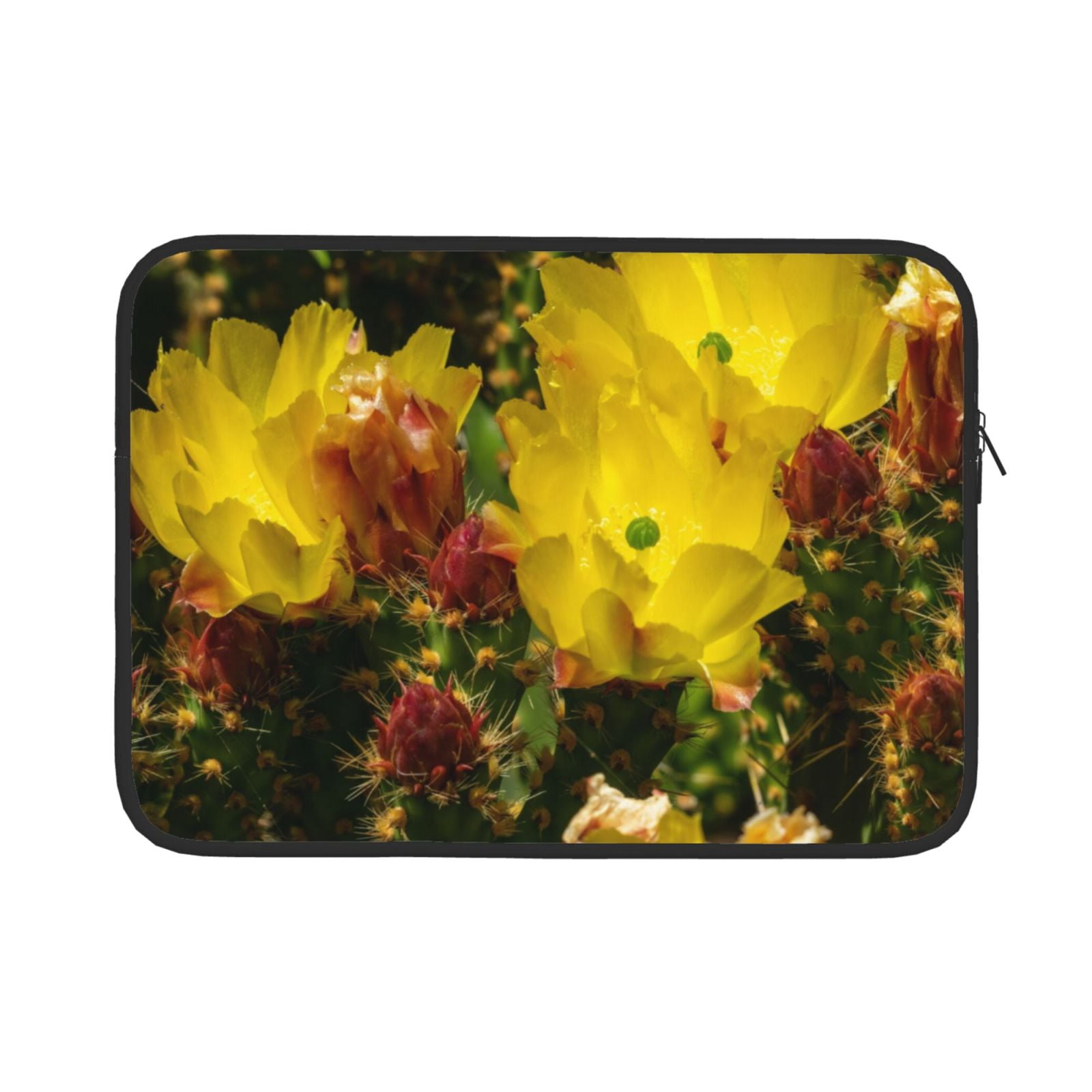 Cauagu Cactus Flowers Print Laptop Sleeve Case, Laptop Cover Portable