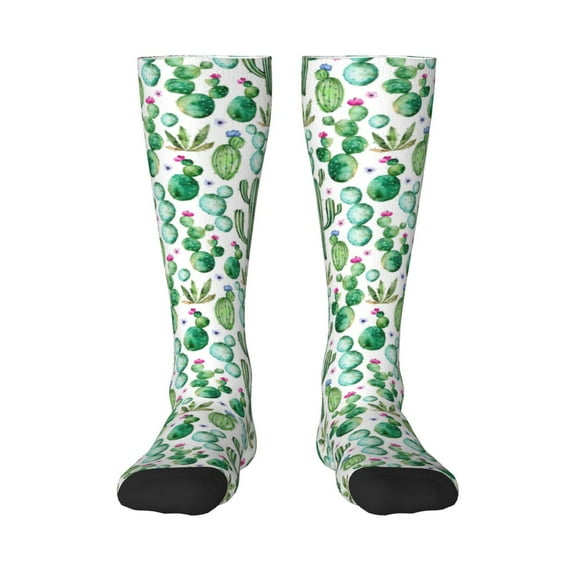 Cauagu Cactus Plants1 Print Women's Men's Ankle Socks 1-pack Casual Athletic Socks for Unisex Adult Moisture-Wicking Socks for Daily Wear/Running/Sport