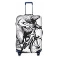 thumbnail image 1 of Cauagu Capybara Riding Bicycle Print Travel Luggage Cover,Travel Dust-proof Suitcase Cover Softside Suitcase Protector for 18-32inch,Not Included Suitcase, 1 of 8