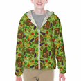 thumbnail image 1 of Cauagu Carrot Eggplant Print Sun Protection Jacket for Teen,Full-Zipper Long Sleeve Sun Shirts with Pockets UV Hoodie Shirts Outdoor Athletic Jacket-Medium, 1 of 7