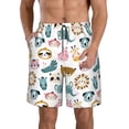 thumbnail image 1 of Cauagu Cartoon Animals Print Men's Swim Trunks,Hawaiian Bathing Suit Swimsuits Beach Shorts with Pockets for Men Quick Dry Swimming Board Shorts-X-Large, 1 of 6