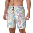 thumbnail image 1 of Cauagu Cartoon Bunny Print Mens Swim Trunks Quick Dry Board Shorts Swim Shorts with Compression Liner Bathing Suits-3X-Large, 1 of 6