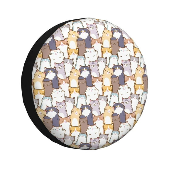 Cauagu Cartoon Cat Print Travel Luggage Cover,Travel Dust-proof Suitcase Cover Softside Suitcase Protector for 18-32inch,Not Included Suitcase-14 inch